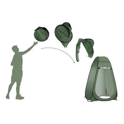Carpa Autoarmable Tesco Para Una Persona Con Vestidor Y Baño Azul
