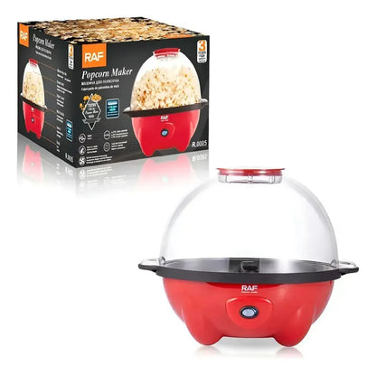 Maquina Para Hacer Cabritas Palomitas De Maiz Roja Gran Capacidad 18 Tazas Con Tapa Tazon Para Servir Ideal Para Cine En... Rojo