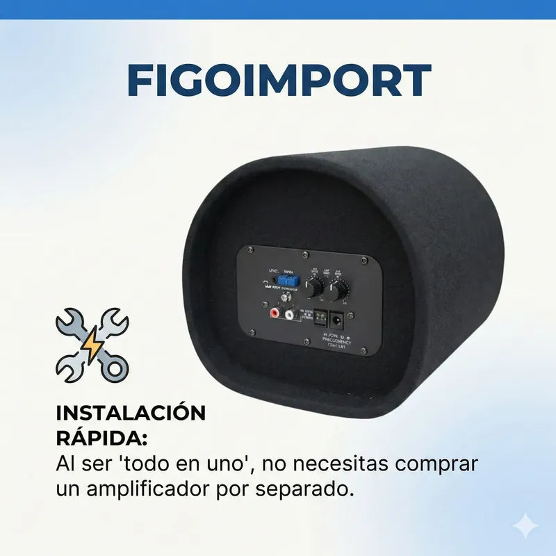 Subwoofer Amplificado De Acustica / Automoviles Super Bass Negro