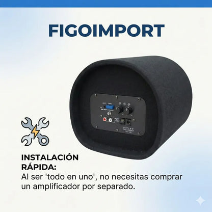 Subwoofer Amplificado De Acustica / Automoviles Super Bass Negro