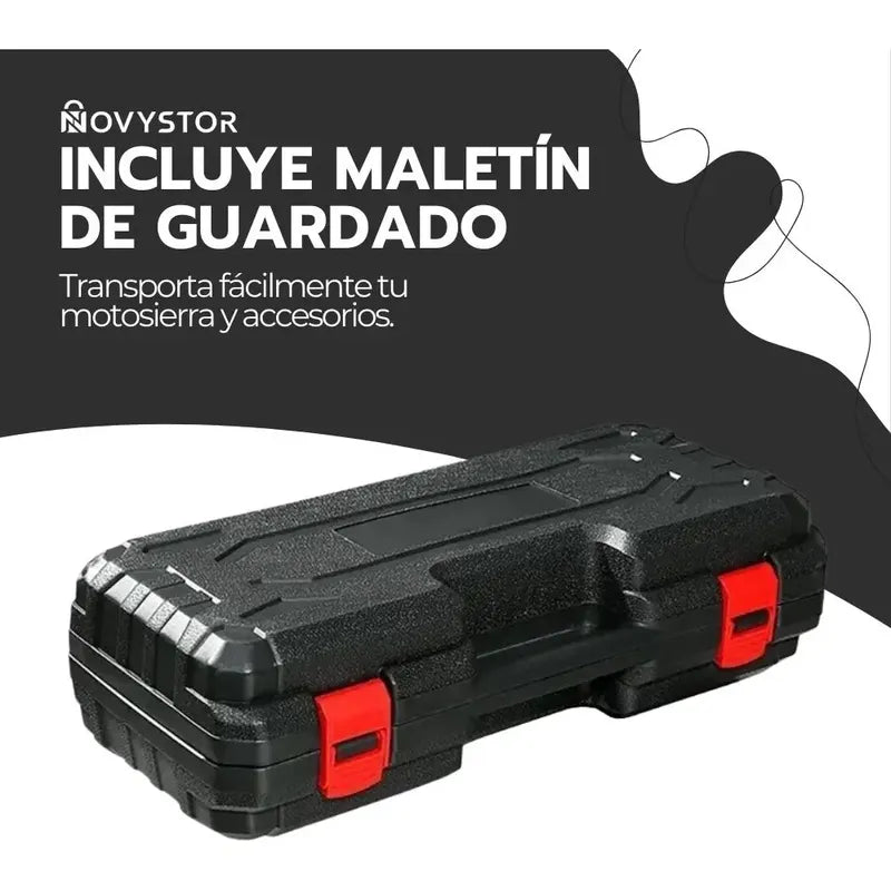 Motosierra Eléctrica Inalambrica Portátil De 6 Pulgadas Negro
