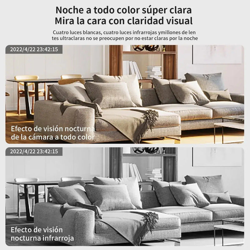 Pack X4 Cámaras De Seguridad Wi-fi Full Hd Ptz Con Visión Nocturna Y Audio Bidireccional Blanco