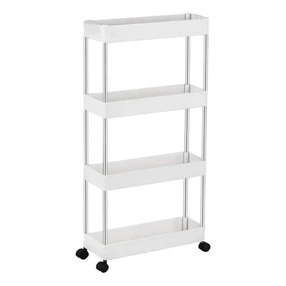 Carrito Organizador 4 Niveles Delgado Blanco  Blanco