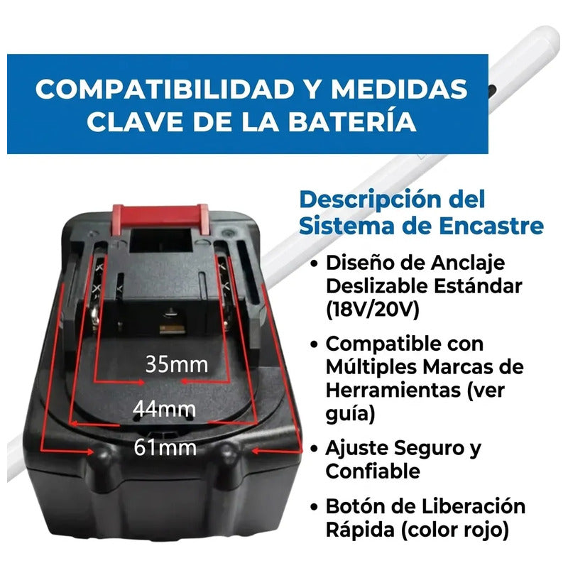 Bateria Repuesto 98v Lithium-ion Herramientas Inalambricas