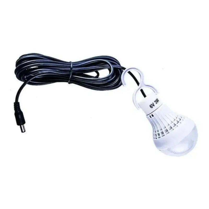Ampolleta 5w Solar + Panel 7 Horas De Luz Blanco Frío