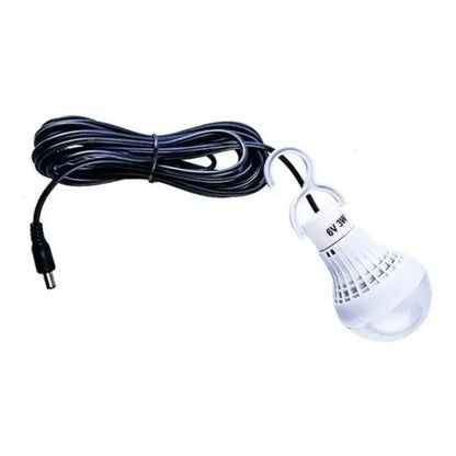 Ampolleta 5w Solar + Panel 7 Horas De Luz Blanco Frío