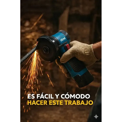 Mini Amoladora Angular Inalámbrica 12v Con 2 Baterías Y Velocidad Regulable Azul Marino 60hz