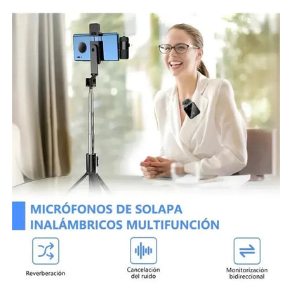 Micrófono Inalámbrico Lavalier Figoimport M9 Omnidireccional Con Clip Para Ios Y Android Negro