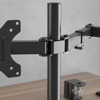 Soporte Mesa Brazo Articulado Para 2 Monitores Negro Negro
