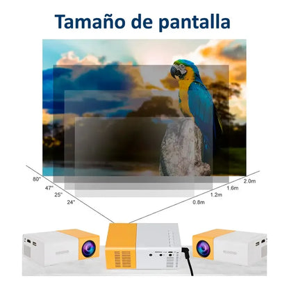 Mini Proyector Portátil Con Control Remoto Hd Negro