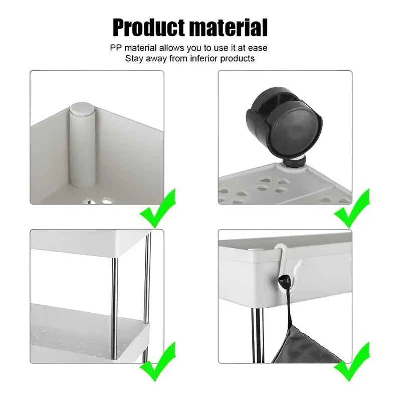 Organizador Baño Carro Cocina Organizador Cocina 4 Niveles Blanco