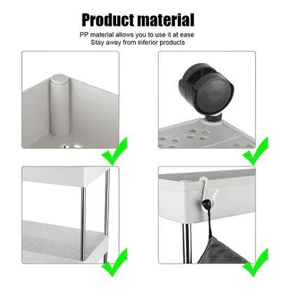 Organizador Baño Carro Cocina Organizador Cocina 4 Niveles Blanco