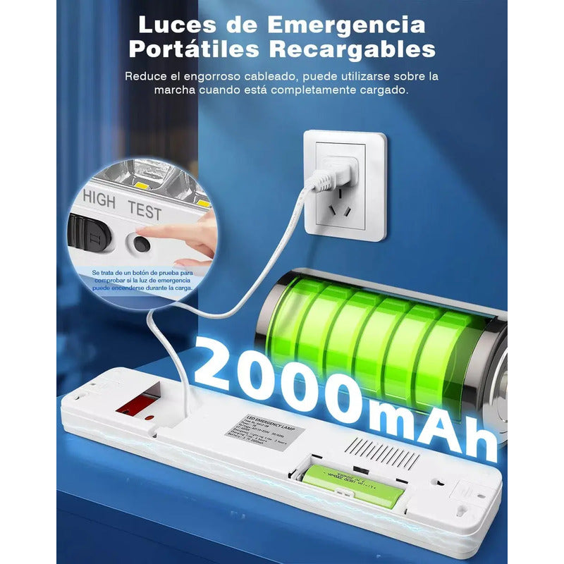 Lámpara Led De Emergencia Recargable 24 Horas Modelo Ca-629 Blanco