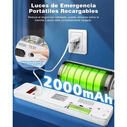 Lámpara Led De Emergencia Recargable 24 Horas Modelo Ca-629 Blanco