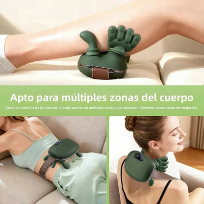Masajeador Cervical Electrico Termico Cuello Espalda Hombro Verde Oscuro