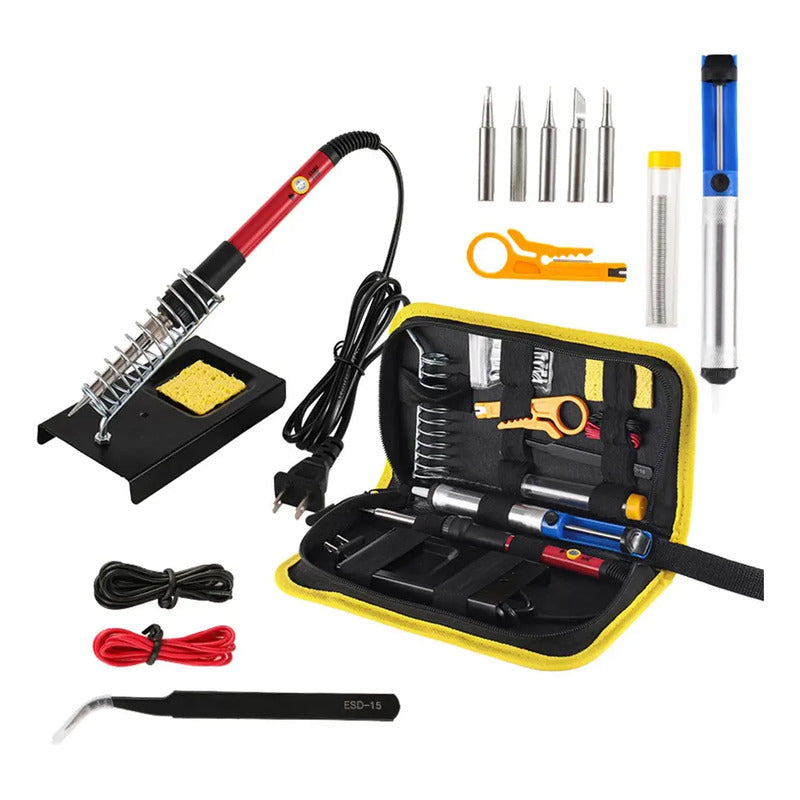 Kit Cautín Soldador Profesional Para Electrónica 60w
