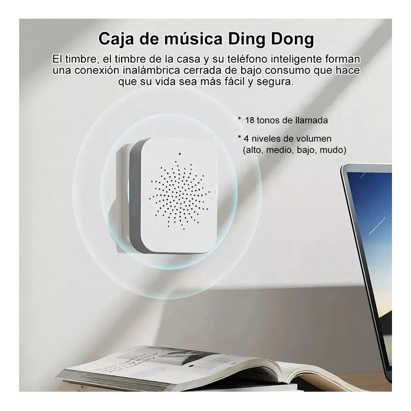 Timbre Camara Wifi Seguridad Video Portero Inalámbrico Smart
