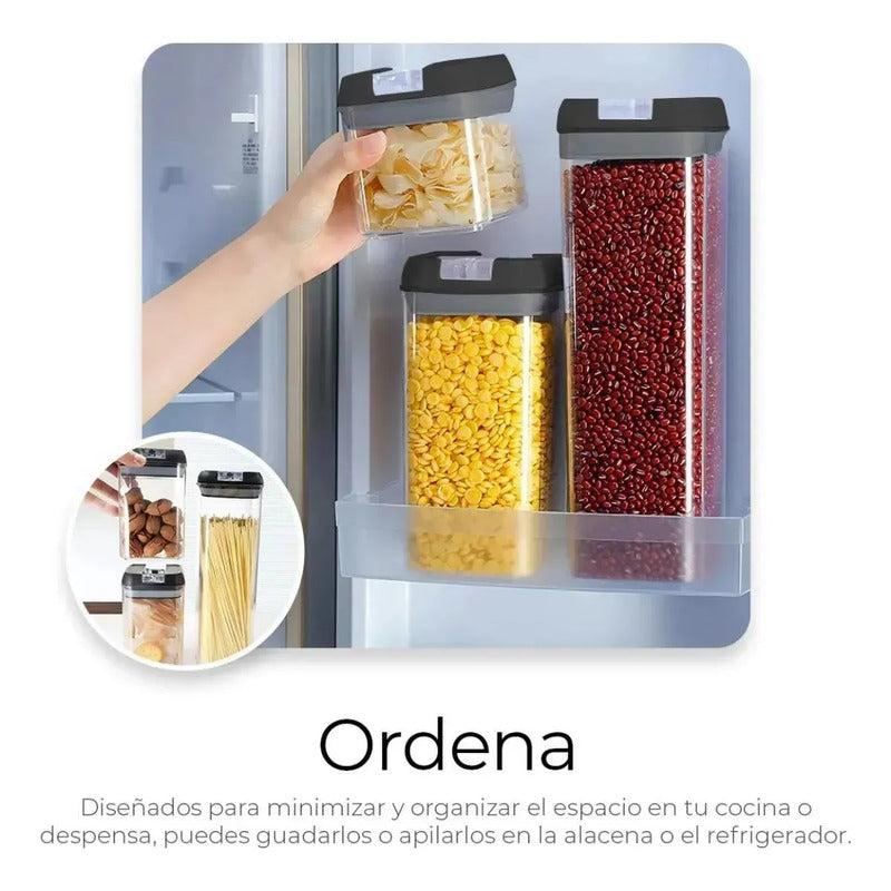 Juego De Recipientes Herméticos Para Alimentos 7 Unidades