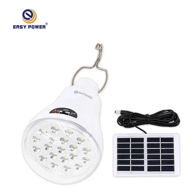 Ampolleta 10w Solar + Panel 7 Horas De Luz + Usb Led
