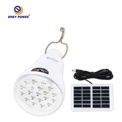 Ampolleta 10w Solar + Panel 7 Horas De Luz + Usb Led