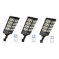Foco Led Solar Proyector Pack X3 Sensor De Movimiento 400w Negro Blanco Frío