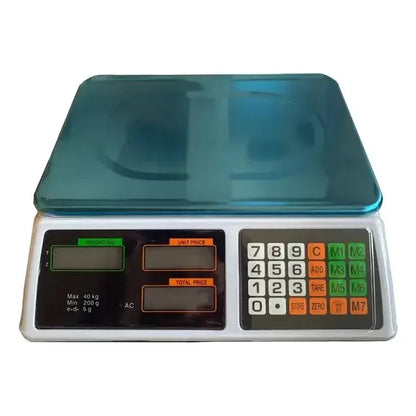 Balanza Pesa Digital 40kg Con Bandeja  Gris