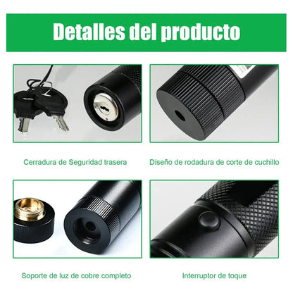 Puntero Laser Verde Astronómico Batería 10.000 Mw + Llave