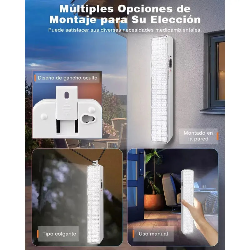 Lámpara Led De Emergencia Recargable 24 Horas Modelo Ca-629 Blanco