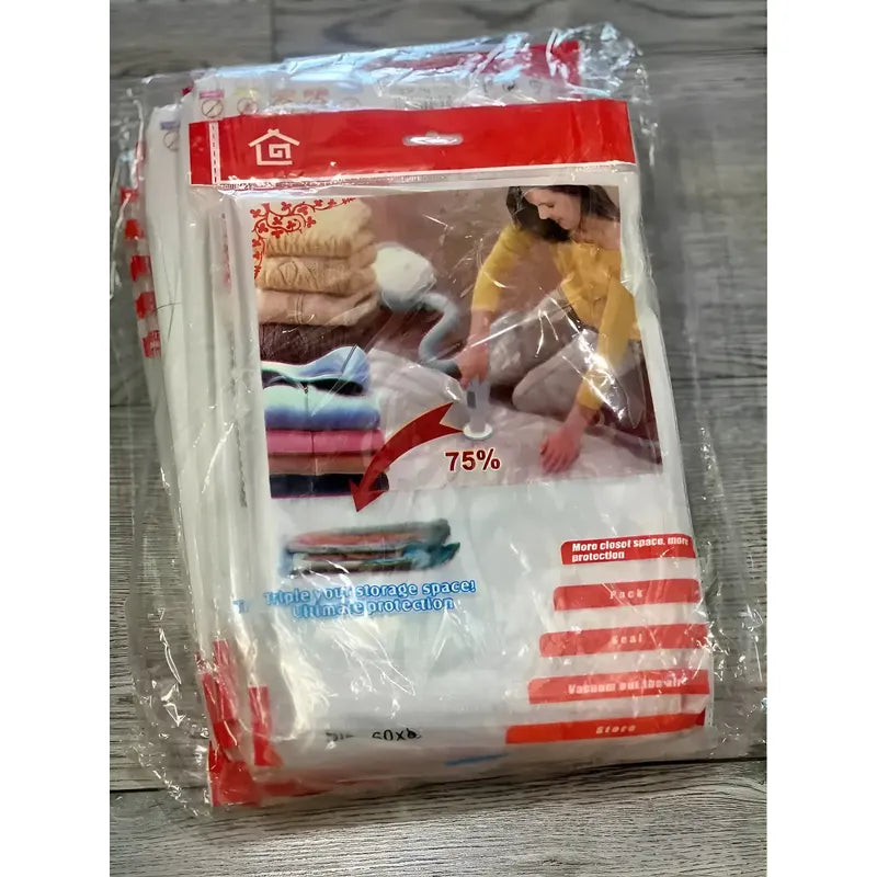 Bolsas Al Vacio Comprimir Ropa Ahorra Espacio 60x80 Pack 24