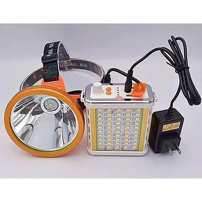 Linterna Foco Led 800w (reales) Caza Camping Minero Lampara Linterna Naranja Luz Blanco