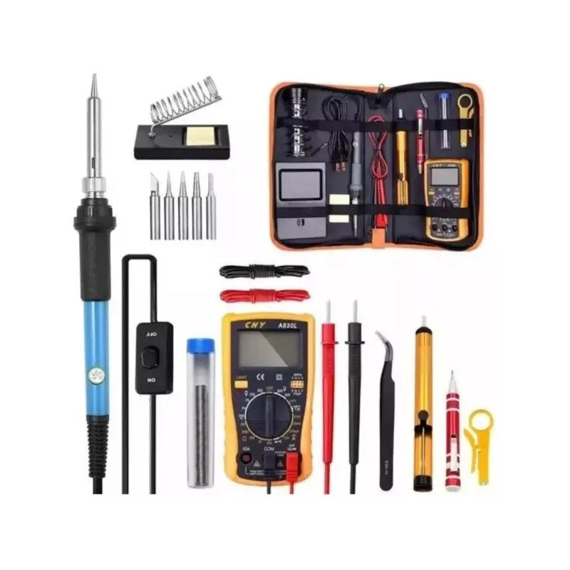 Kit De Electronica Para Soldar - 9 Piezas Con Tester
