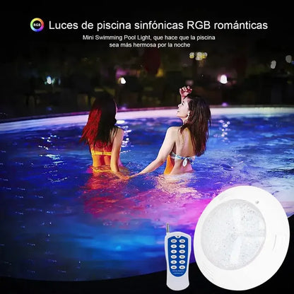Foco Piscina Genérica 9w 25cm Blanco Led Subacuático Blanco Frío