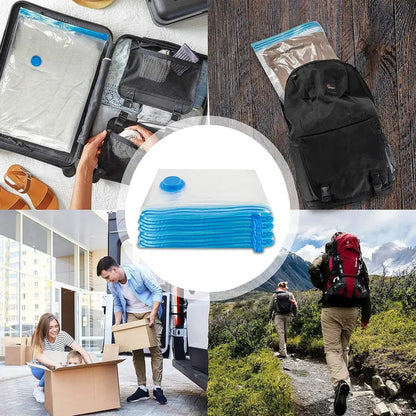 Pack De Bolsas Al Vacío Reutilizables Figoimport Para Ropa Y Edredones (12 Unidades)