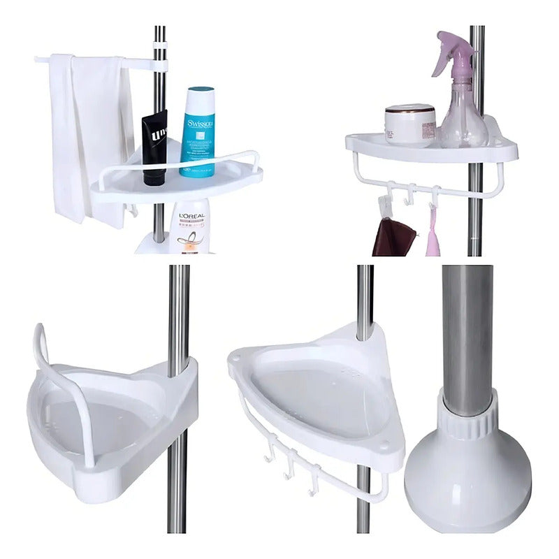 Organizador Esquinero Ducha Baño Multiuso 4 Pisos Ajustable