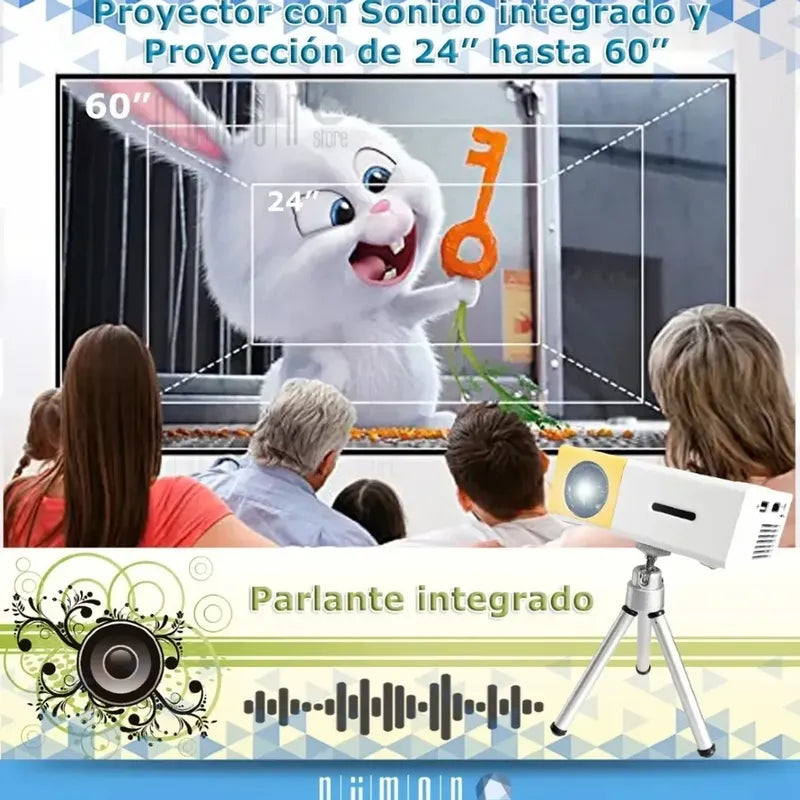 Proyector Mini Betensh Yg300 300lm Blanco+amarillo - 221052