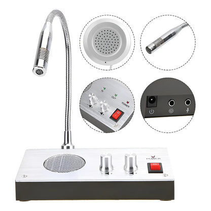 Citofono Microfono Intercomunicador Banco Caja 2 Vias Gris