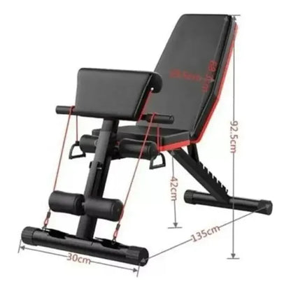 Silla Multifuncion Banca Para Hacer Abdominales Ejercicio A2 Negro