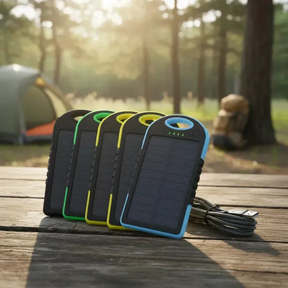 Cargador Solar Portátil Power Bank 6800mah Usb Doble Salida Variado