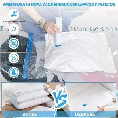 Bolsa Al Vacío Figostore 70-110 70x110cm Pack 6 Ropa Aspiradora