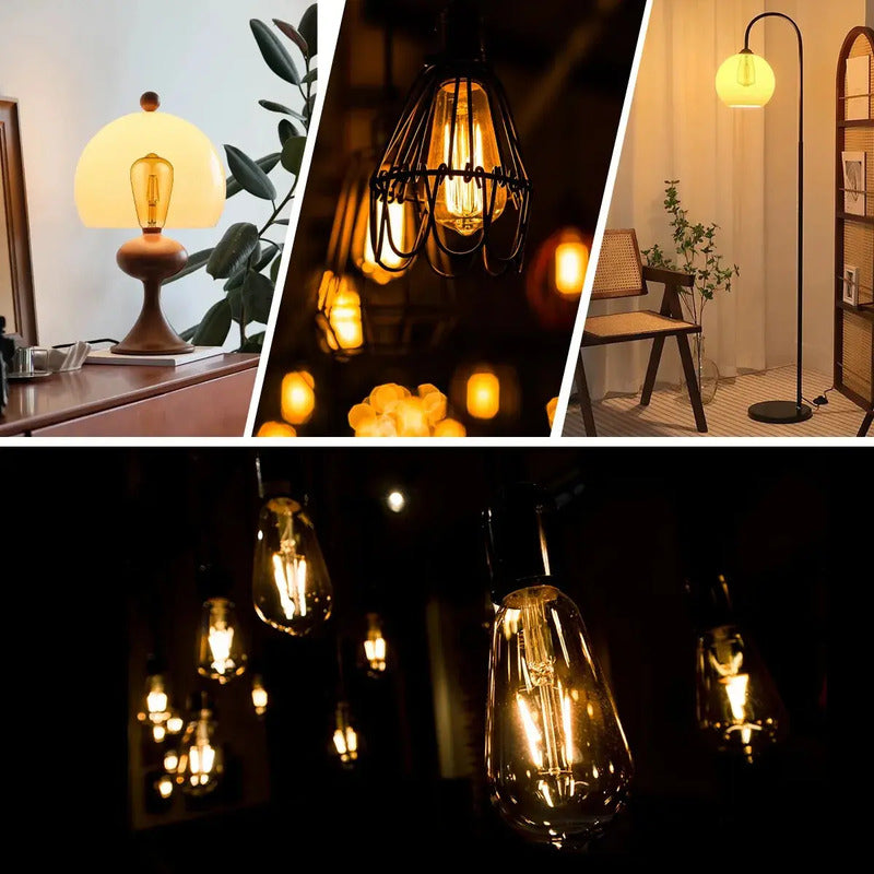 Ampolleta Retro Led Vintage Luz Cálida Guirnalda Amarillo