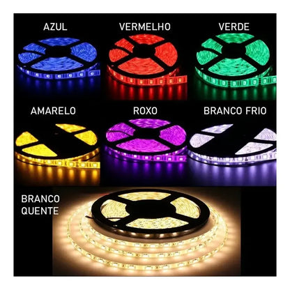 Cinta Led Micro 5m Ip64 Con Controlador Integrado 3528 2835
