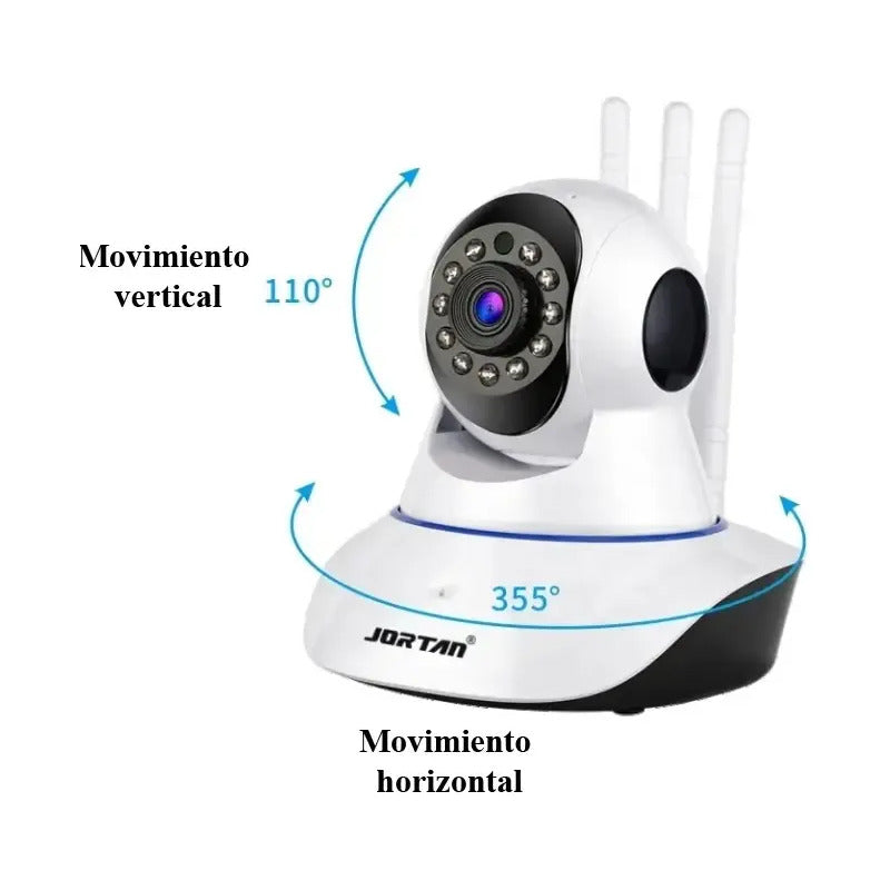 Camara Seguridad Wifi Ip360 Infrarrojo X2 3 Antena 1080p Blanco