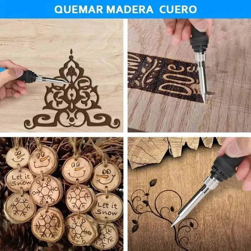 Kit Cautín Soldador Profesional Para Electrónica 60w