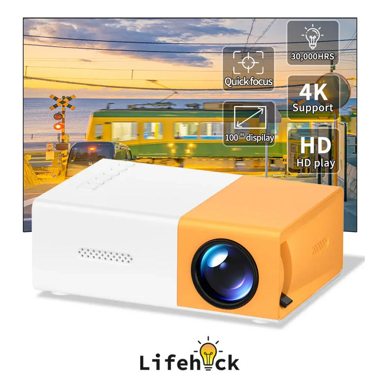 Mini Proyector Portátil Con Control Remoto Hd Negro