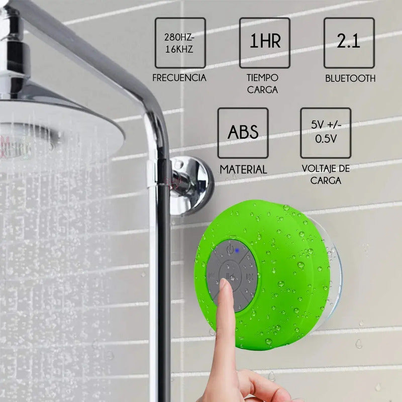 Parlante Manos Libre Pack X2 Para Ducha Impermeable Colores