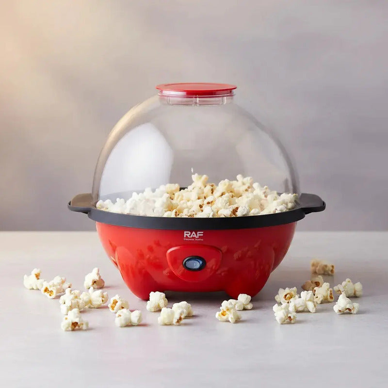 Maquina Para Hacer Cabritas Palomitas De Maiz Roja Gran Capacidad 18 Tazas Con Tapa Tazon Para Servir Ideal Para Cine En... Rojo