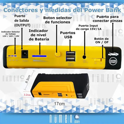 Arrancador Portátil Figo Tm15 12v Auto Camioneta Usb Led