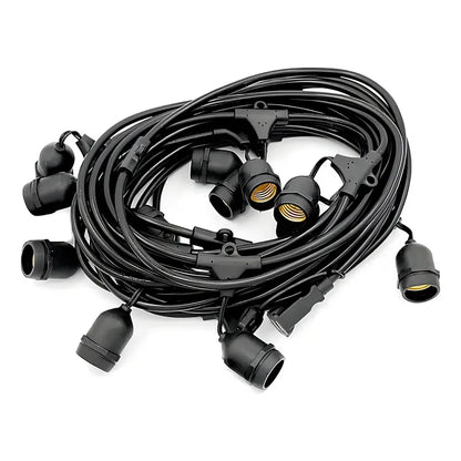Guirnalda Luces Led Ampolletas E27 Incluidas 10m Decorativas Luces Cálida