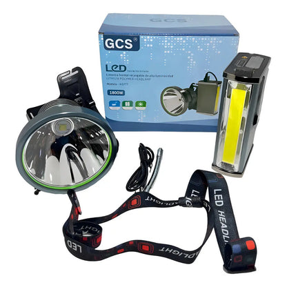 Foco Led Gcs 1800w Azul Largo Alcance 500m Resistente Agua Recargable Azul