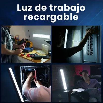 Pack X2 Lámpara Luz Led De Emergencia Recargable 20 Hrs Blanco